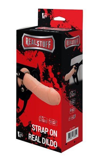 Реалістичний страпон REALSTUFF STRAP ON REAL DILDO Sex Aura | Зображення 2