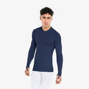 Термофутболка з довгими рукавами Keepdry для дорослих темно-синя - XL.