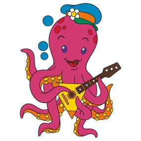 Дитяча розмальовка на полотні "Гітарист" 15076-AC  25х30 см