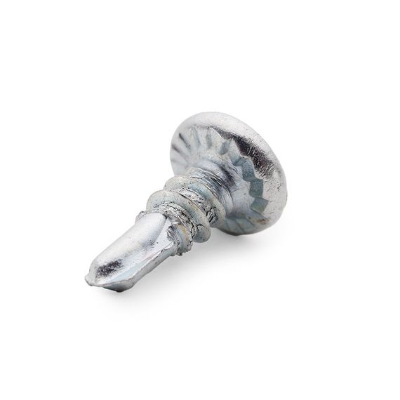 Саморіз для гіпсокартону 3,5*9,5 для металу зі свердлом з напівкруглою головкою (блиску) цинк білий (ящ. 22000шт) FT35095-C1 | Зображення 2