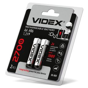 Акумулятори Videx HR6/AA 2700mAh 2 шт. в блістері (23342)