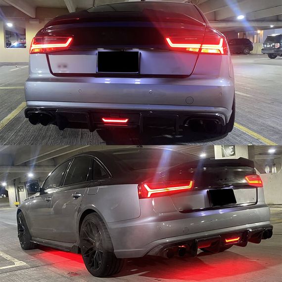 Дифузор заднього бампера Карбон (для Base 2014-2018) для Ауди A6 C7 рр | Зображення 4