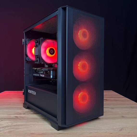 Збірка на замовлення: ігровий ПК Montech Air 100 ARGB Black Tower / AMD Ryzen 5 7500F (6 (12) ядер по 3,7 - 5,0 ГГц) / 32 ГБ DDR5 / 1000 ГБ SSD M.2 / nVidia GeForce RTX 5060, 8 ГБ GDDR7, 128-bit / 650W | Зображення 2