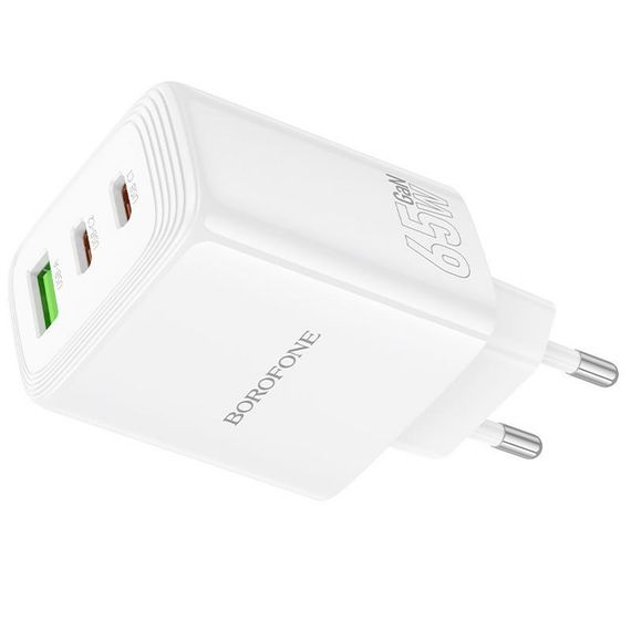 МЗП Borofone BN32 Cargador PD65W (1USB-A/2C) White | Зображення 2