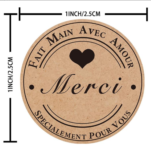 Наклейка, стікер " Merci " Новинка 2023 | Зображення 1