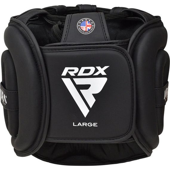 Шолом боксерський  RDX AURA PLUS T-17 Black Golden M (капа у комплекті) | Зображення 4