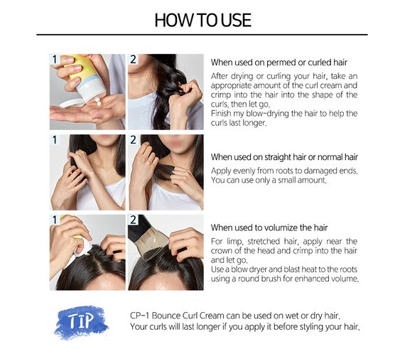 Маска крем для пошкодженогота кучерявого волосся ESTHETIC HOUSE CP-1 Bounce Curl Cream (150 ml) | Зображення 5