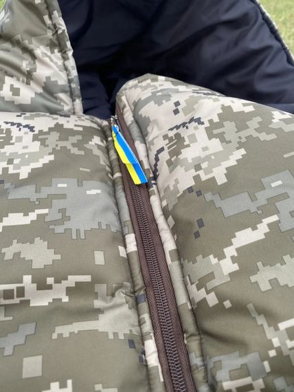 Спальний мішок зимовий (ковдра з капюшоном) Піксель 210 х 73 см | Зображення 3