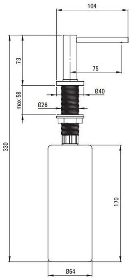 Дозатор для рідкого мила Deante ASTER ZZZ_D0DD | Зображення 1