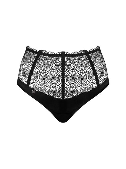 Високі трусики-стрінги Obsessive Sharlotte panties black XXL | Зображення 4