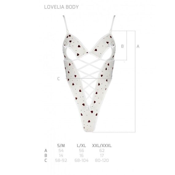 Еротичний боді з малюнком LOVELIA BODY white L/XL - Passion, L/XL | Зображення 6