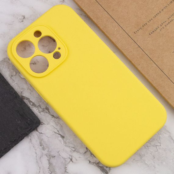 Чохол Silicone Case Full Camera Protective (AA) NO LOGO для Apple iPhone 13 Pro (6.1") Жовтий / Yellow | Зображення 3