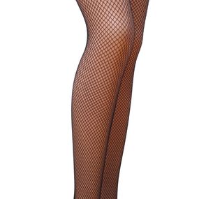 Колготки в сіточку без виділених трусиків Passion TI020 типу Кабаретка 3/4 (fishnet), nero