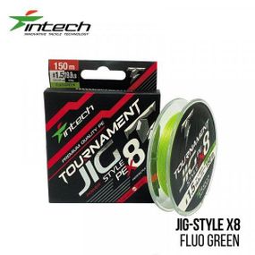 Шнур плетеный Intech Tournament Jig Style PE X8 Fluo Green 150m (1.2 (17.6lb / 8.0kg))