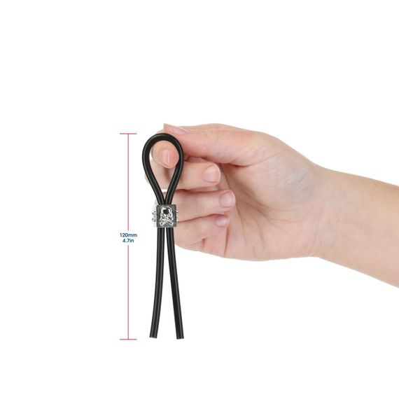 Регульоване ерекційне кільце-ласо LUX Active Tether Blue: Силіконове, для ідеального контролю ерекції | Зображення 3