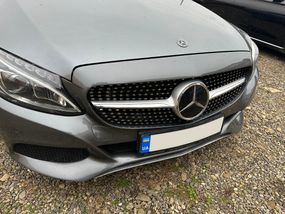 Передня решітка Diamond Silver 2014-2018, без камери для Mercedes C-сlass W205 рр