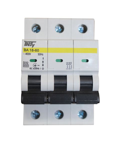 Автоматичний вимикач ВА18-60 3Р 32А 6кА х-ка D Ny95504808 | Зображення 1