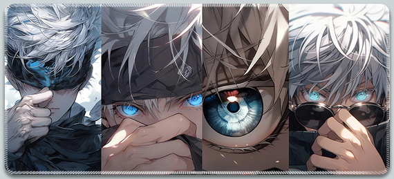 Игровая поверхность для мышки с Аниме принтом "Магическая битва/Jujutsu Kaisen" Сатору Годжо 800*300*3 мм 0312