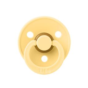 Соска пустушка Bibs Colour round 6-18 міс Pale кругла
