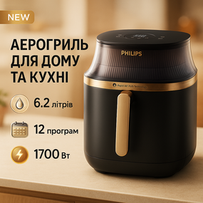 Аерогриль для готування без масла PHILIPS Ovi NA332/00, Сучасна мультипіч, Міні фритюрниця DA-97