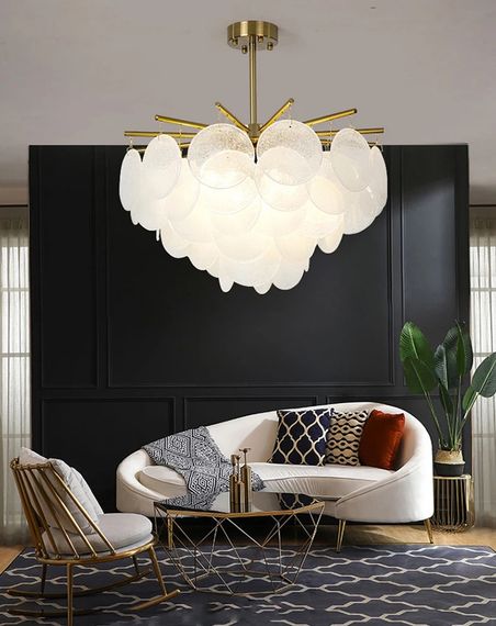 Люстра стельова на 6 лампочок 27514 Латунь 62-92х82х82 см.