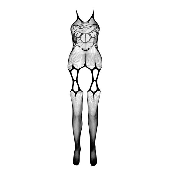 Бодістокінг Passion ECO BS002 white, відкритий доступ, імітація підв’язок, абстрактний малюнок | Зображення 2