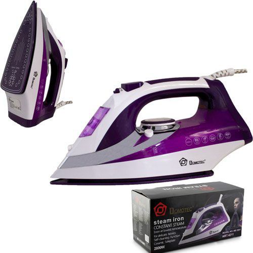 Праска Domotec MS 2201 2800W керамічна підошва. PA-308 Колір: фіолетовий | Зображення 1