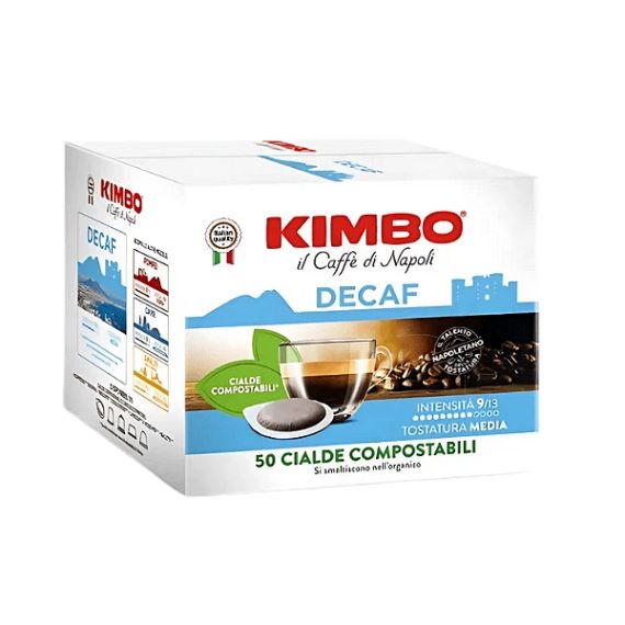 Кофе в чалдах монодозах Kimbo Decaffeinato без кофеина 50 шт Италия кофе в таблетках