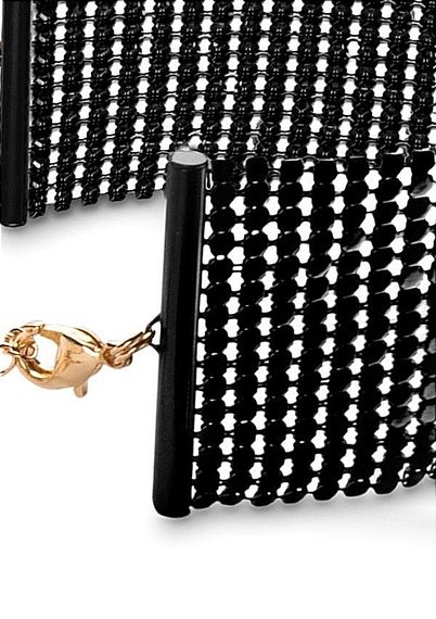 Браслети-наручники DESIR METALLIQUE чорні Bijoux Indiscrets | Зображення 5