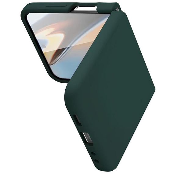 Чохол Foldables Silicone Cover Lakshmi (AAA) для Samsung Galaxy Z Flip5 Білий / White Зелений / Cyprus Green | Зображення 2