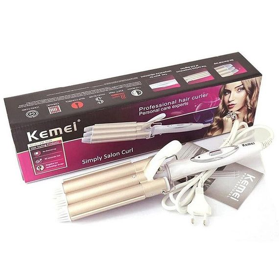 Щипці для завивки волосся краще Kemei KM-1010, Фен-стайлер з насадками, Щипці для SF-566 волосся локонів | Зображення 4