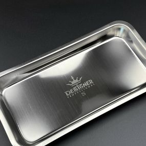 Лоток прямокутний для інструментів Designer (115 х 225 мм) колір срібний