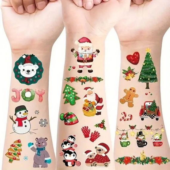 Набір дитячих тимчасових тату "Різдво та Новий рік № 1" tattoo-mini-set-cmas-30-1 | Зображення 1