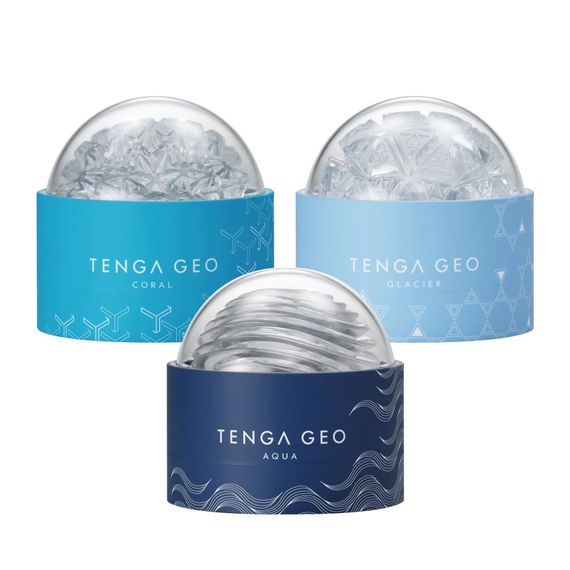 Мастурбатор Tenga Geo Aqua Clear, новий матеріал, ніжні хвилі | Зображення 7