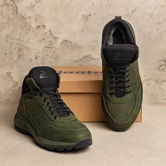 зимові шкіряні ботинки Reebok олива | Зображення 7