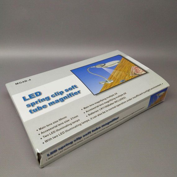 Лупа на прищіпці з LED підсвічуванням MG4B-4 - діаметр лінзи 90 мм | Зображення 4