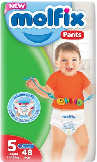 Підгузки-трусики для дітей Molfix Jumbo 5 junior 11-18 кг 48 шт | Зображення 1