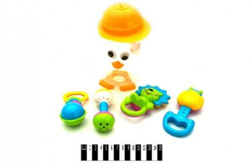 Уцінка. Набір брязкалець в баночці пингвинчика "Baby Playset" (4 шт) - тріснута кришка мʼятий блістер