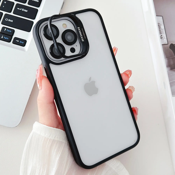 Чохол з підставкою та склом на камеру Lens Shield для iPhone 15 Pro Max колір Чорний | Зображення 1