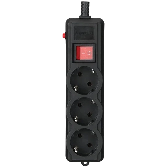 Gembird SPG3-G-6B-PRO Мережевий фільтр 1.8 м кабель 3 розеток - Вилки