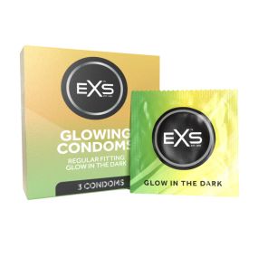 Презервативи - EXS Glow, 3 шт.