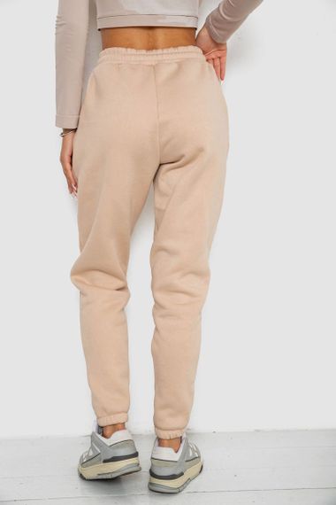 Спортивные штаны женские на флисе  -уценка, цвет светло-бежевый, 238R57013-U-6 | Зображення 3