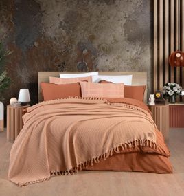 Постільна білизна Sikel Stonewashed Soho Firfirli 200 х 220 см Tutun