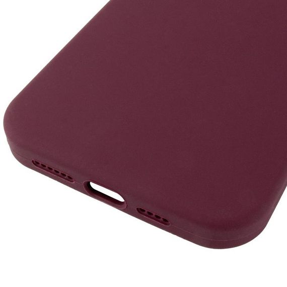 Чехол Silicone Case (AA) Logo with MagSafe для Apple iPhone 11 (6.1") Бордовый / Plum | Зображення 4