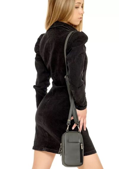 Жіноча сумка Sambag Modena графітова 19 х 11 х 3 см (96093009) | Зображення 5