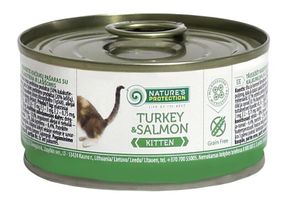 Вологий корм для кошенят з індичкою та лососем Nature's Protection Kitten Turkey&Salmon 100г