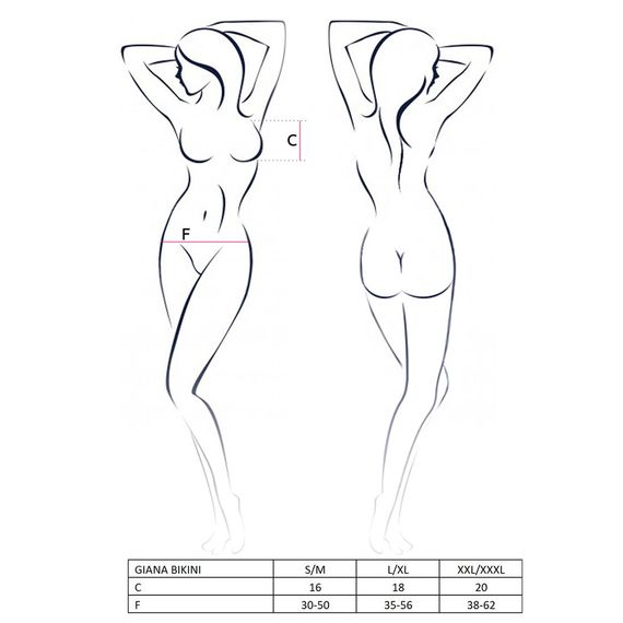Комплект білизни Passion GIANA BIKINI XXL/XXXL, white, напівпрозорі ліф і трусики з бантиками | Зображення 2