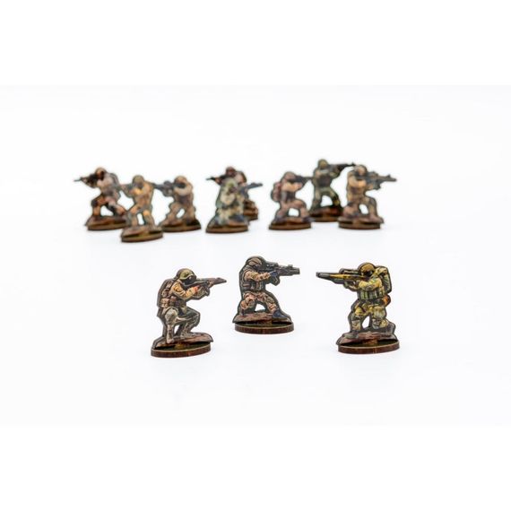 Набір дерев'яних фігурок "Солдатики" Puz-22933, 15 фігурок | Зображення 3