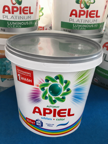 Пральний порошок APIEL Platinum Luminous Clean, 10,5 кг — 130 прань 💥 Для білого та кольорового одягу