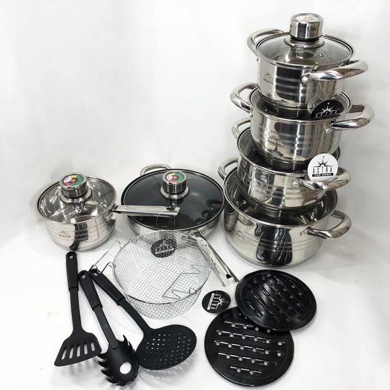 Набір посуду 18 предметів ASTRA A-2618, набір посуду для електричних плит, набори каструль | Зображення 7